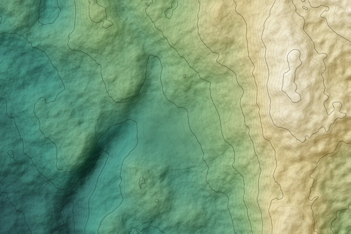 Elevation model of the natural ground before grading